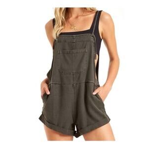 Billabong Wild Pursuit Shortalls Charcoal Gray size Large